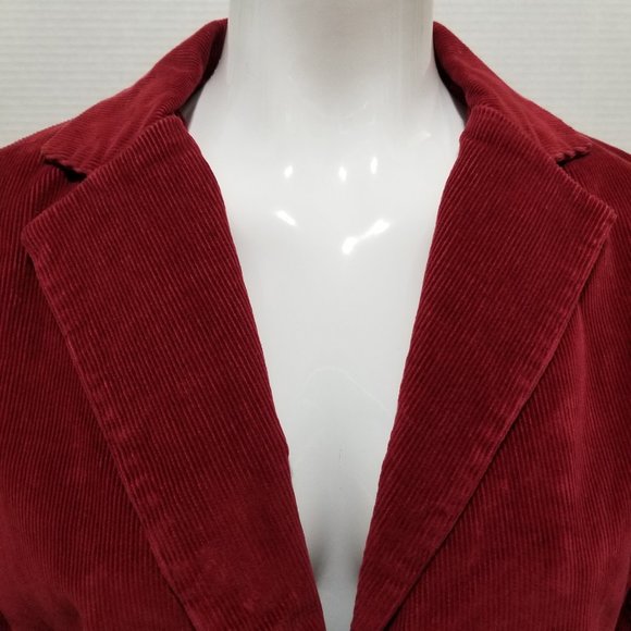 L.L. Bean jacket 12 corduroy ribbed blazer lined three button pockets YR81 - Picture 7 of 15